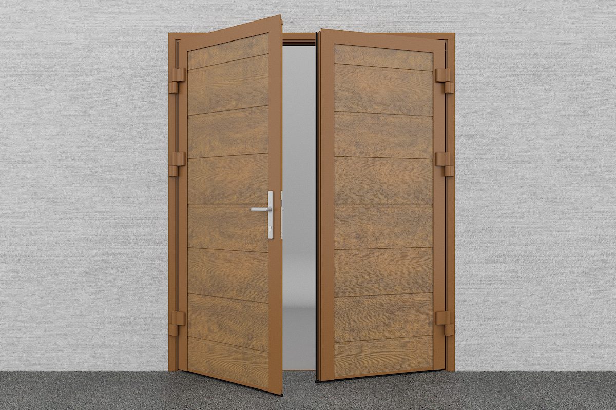 Dvoukřídlá vrata DECI M-line zlatý dub